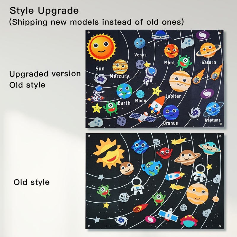 Starry Sky Felt Toy Set Space Game Kit Interactive Learning - Image 2