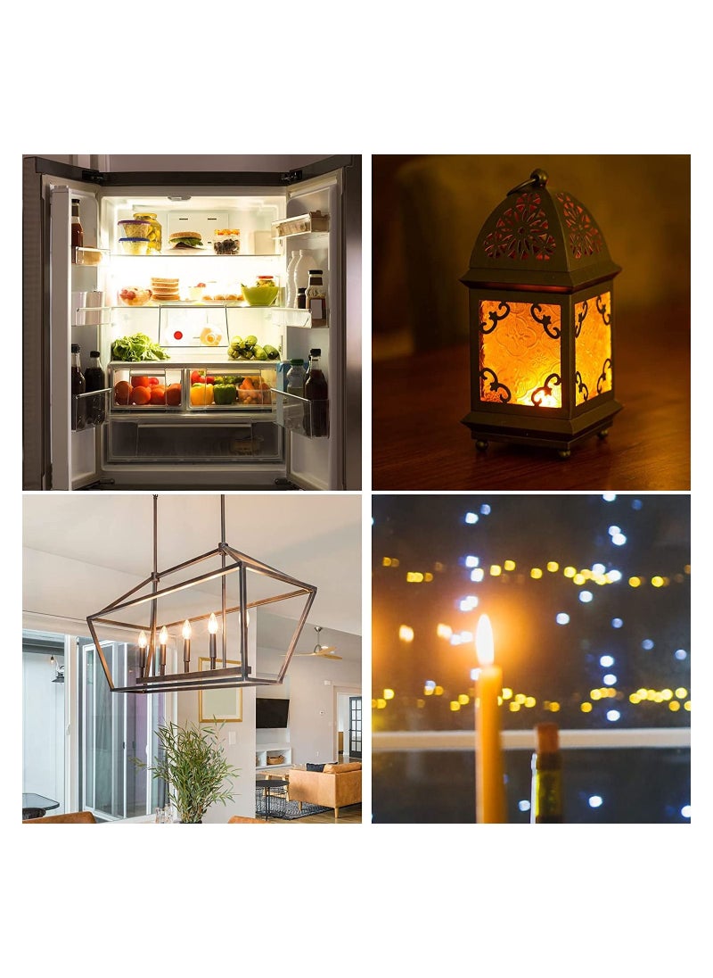 Generic - E14 LED Bulb, Candle Bulbs 0.5W, Chandelier Bulbs C7 Night Light Bulb Small Edison Screw Vintage Amber Glass Filament Bulb E14 Salt Lamp Bulb 2200K, 5W Equivalent Non-Dimmable (5Pcs Warm White) - Image 1