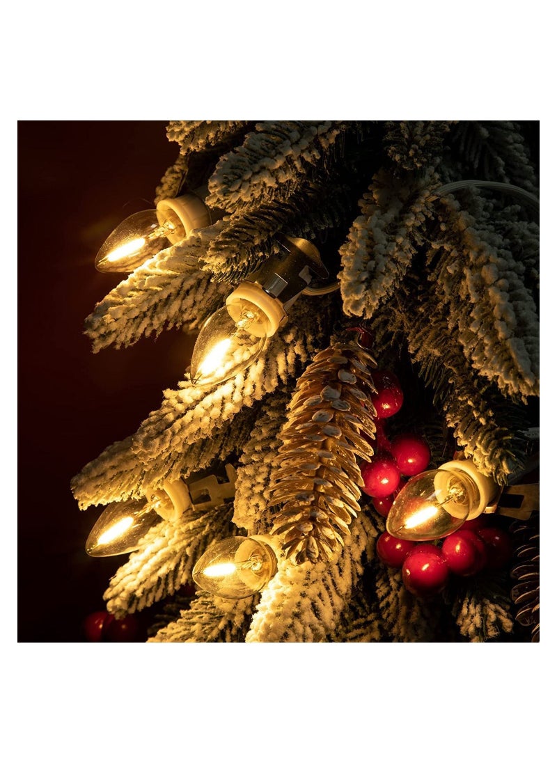 Generic - E14 LED Bulb, Candle Bulbs 0.5W, Chandelier Bulbs C7 Night Light Bulb Small Edison Screw Vintage Amber Glass Filament Bulb E14 Salt Lamp Bulb 2200K, 5W Equivalent Non-Dimmable (5Pcs Warm White) - Image 1