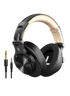 OneOdio A70 Wirless Bluetooth Over-Ear Headphone with Shareport 3.5Mm/6.35Mm Stereo Jack for Guitar Computer PC Tablet Home Office Travel Black Gold  - Image 1