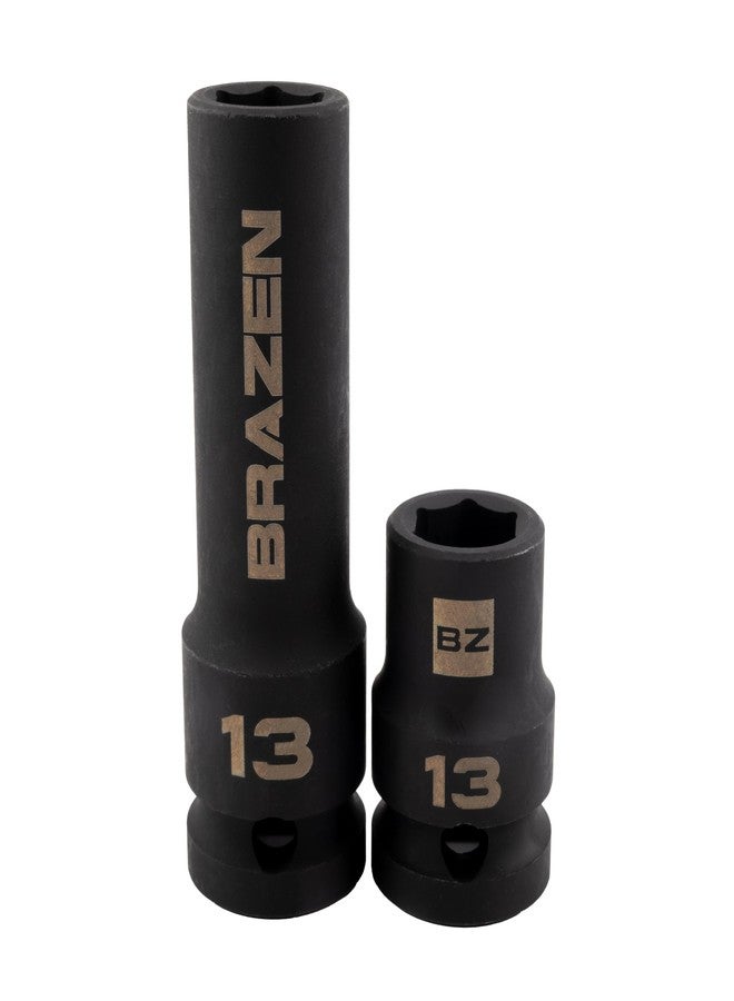 BRAZEN 13mm Impact Socket Two Pack (1/2" Drive, Multi Type) - Image 2