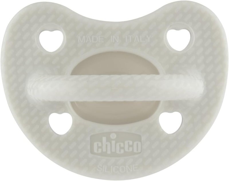 Chicco PhysioForma Luxe Silicone Dummy, 6-16 Months, Grey/Blue, Pack of 2 - Image 4
