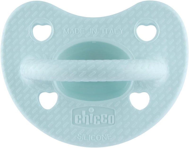 Chicco PhysioForma Luxe Silicone Dummy, 6-16 Months, Grey/Blue, Pack of 2 - Image 3