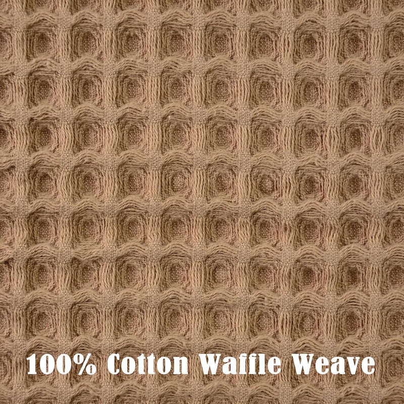Jacquotha Waffle Bathroom Hand Towels 2-Piece (Tan) â€“ Cotton, Soft, Lightweight, Lint Free, 13â€ x 29â€ - Image 4