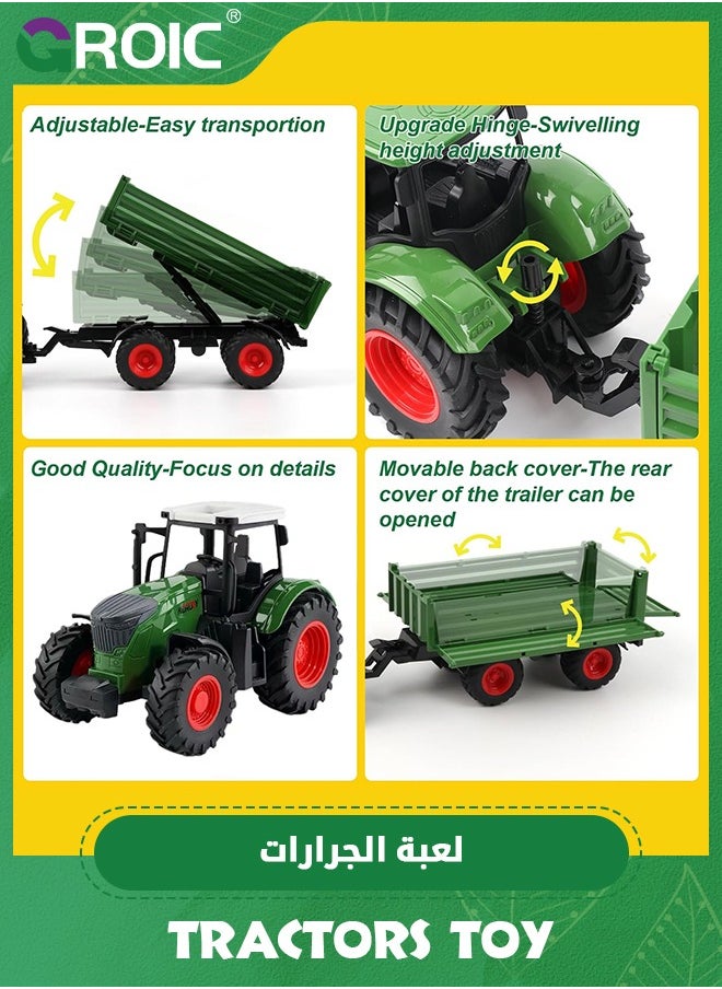 GROIC Tractor Toy, Kids Tractor Set,Truck and Trailer Front Loader,Farm Vehicle Toys Tractor Toy,Tractors for Kids,Farm Toy  - Image 3