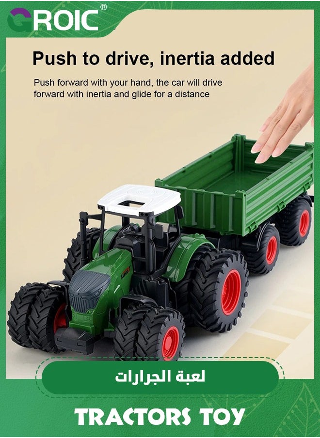 GROIC Tractor Toy, Kids Tractor Set,Truck and Trailer Front Loader,Farm Vehicle Toys Tractor Toy,Tractors for Kids,Farm Toy  - Image 5