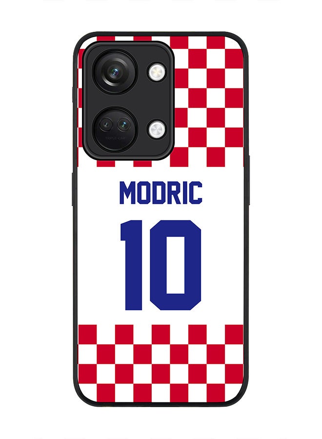Stylizedd Rugged Black edge case for ONEPLUS NORD 3 5G / OnePlus Ace 2V, Slim fit Soft Case Flexible Rubber Edges Anti Drop TPU Gel Thin Cover -  Football Team - Croatia, Player Name - Modric - Image 1
