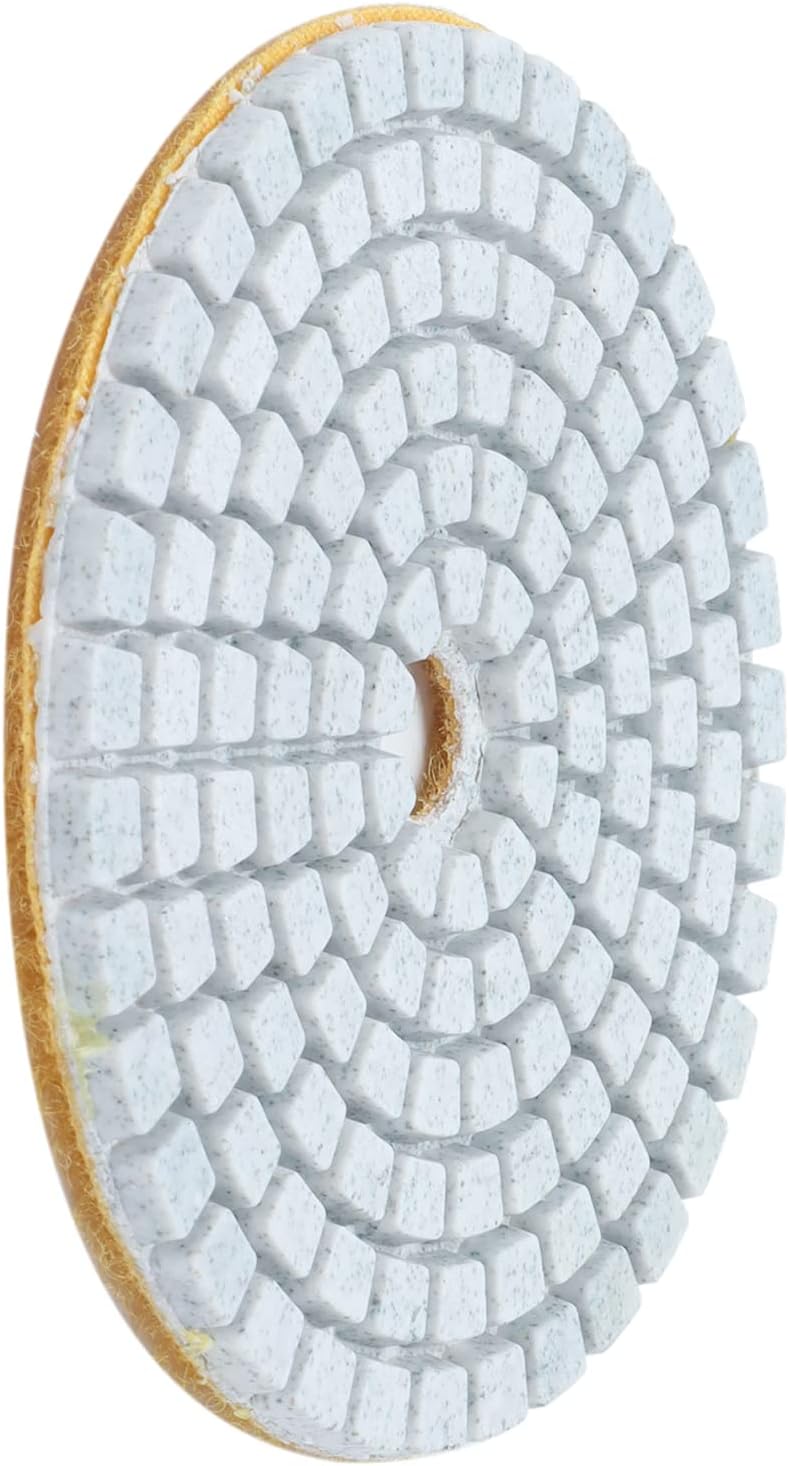 10Pcs 3in Diamond Wet Polishing Pads 150 Grits - Durable Flexible Grinding Discs for Granite Marble Polisher Accessories with Fast Heat Dissipation, Low Noise for Stone and Tile (3-inch White - Image 2