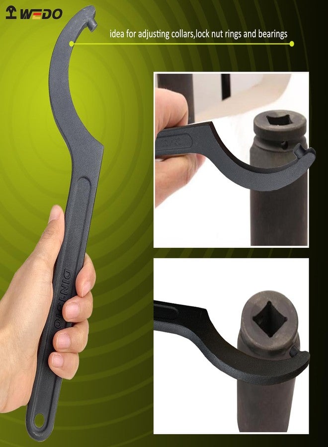 WEDO Jumbo Hook Wrench with Pin, Hook Spanner Tools, C-Shape Wrench, One-time Die-forged and Durable, High Anti-Rust, 40 Chrome Steel, DIN and GB Standard, Size 12-14mm, Length 116mm - Image 4