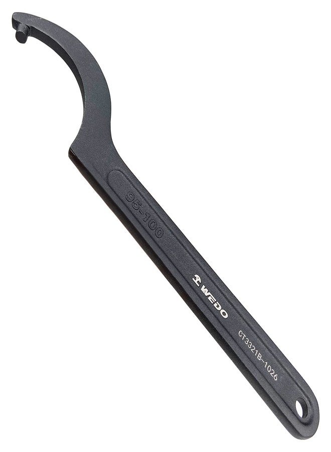 WEDO Jumbo Hook Wrench with Pin, Hook Spanner Tools, C-Shape Wrench, One-time Die-forged and Durable, High Anti-Rust, 40 Chrome Steel, DIN and GB Standard, Size 12-14mm, Length 116mm - Image 1