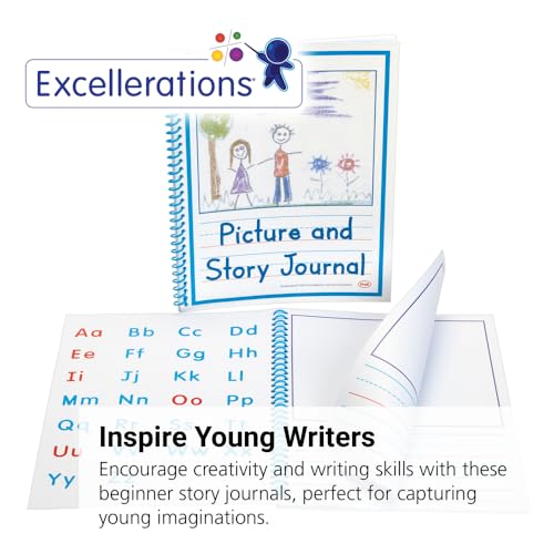 Excellerations 8.5 x 11 inch Beginner's Preschool Picture Story Journals, Drawing and Writing Notebook - Pack of 10 for Kids and Children Educational - Image 2