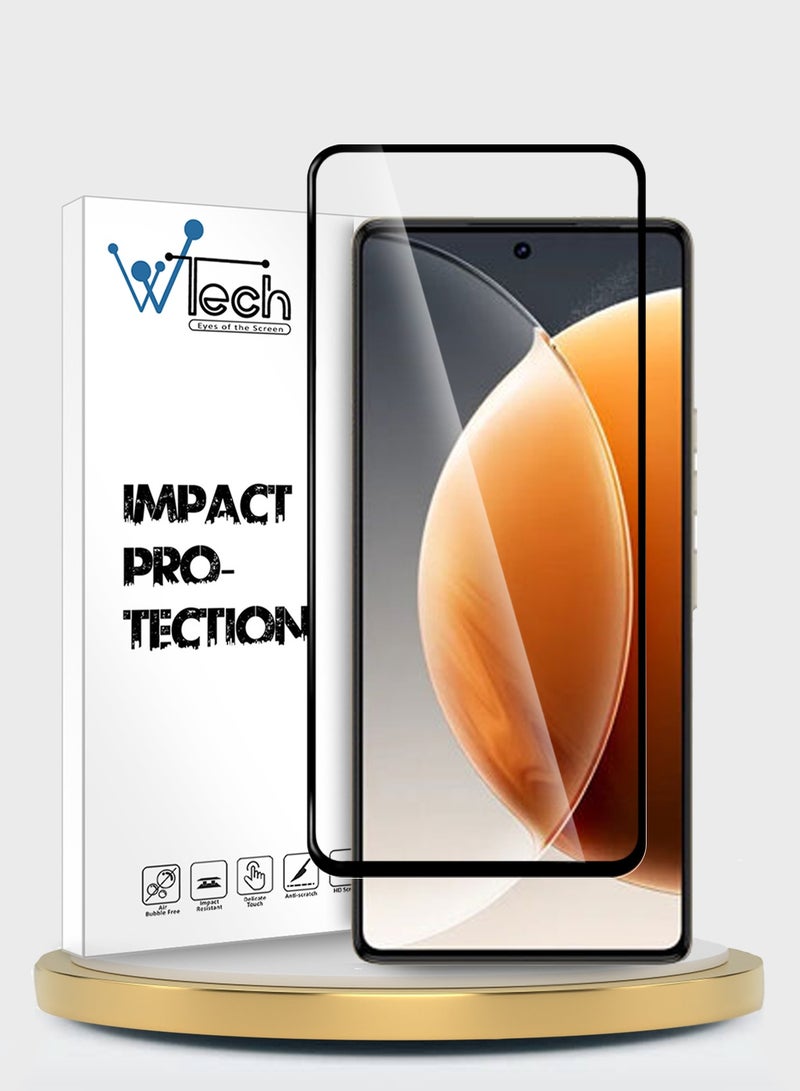 دبليو تيك واقي شاشة من الزجاج المقسى Tecno Camon 30 Pro 5G 2024 Premium E2E Full Glue - (MSGECN) شفاف / أسود - Image 1
