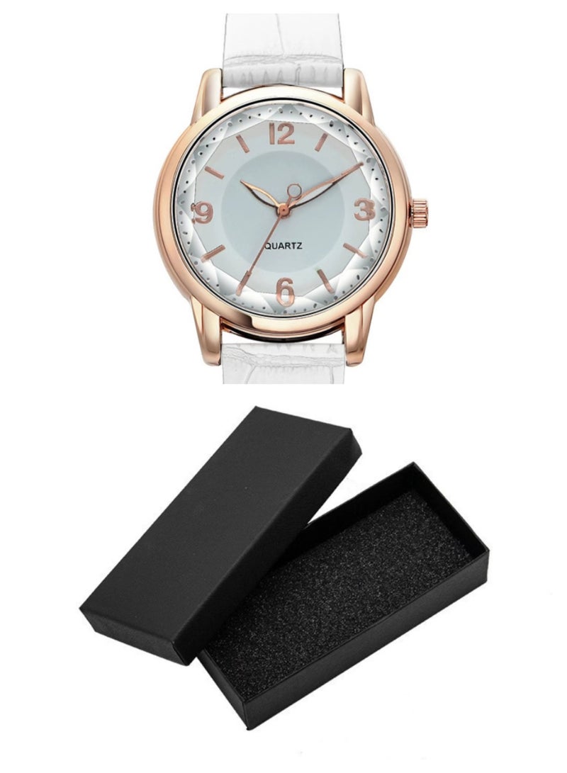 Temperament Dual Tone Dial Belt Women's Watch