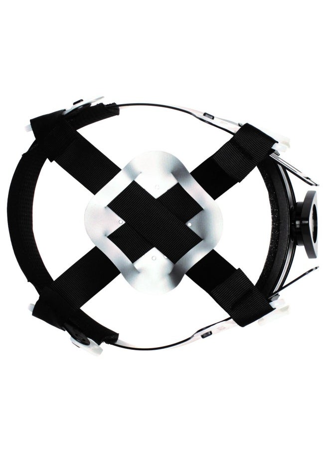 Pyramex Safety Pyramex Ridgeline Full Brim Hard Hat 4-Point Ratchet Suspension Matte White Graphite Pattern  - Image 5