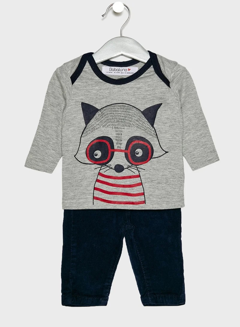 MINOTI TOP & CORD PANT SET