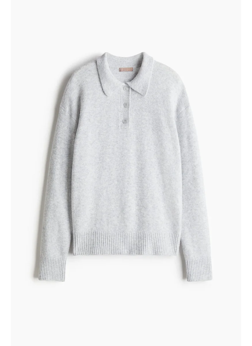 H&M Fine-Knit Collared Jumper