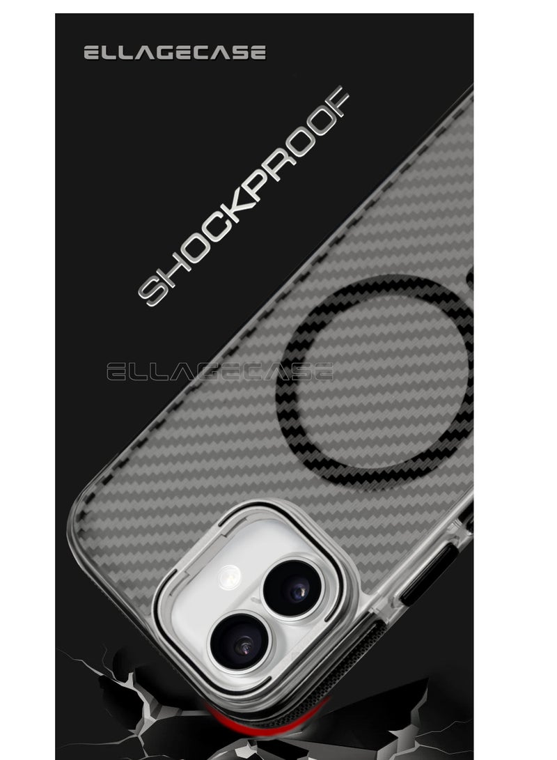 ELLAGECASE Case with stand for iPhone 16, Solid Camera Protection, Shockproof, Compatible with Magsafe and Wireless Charging - Image 4