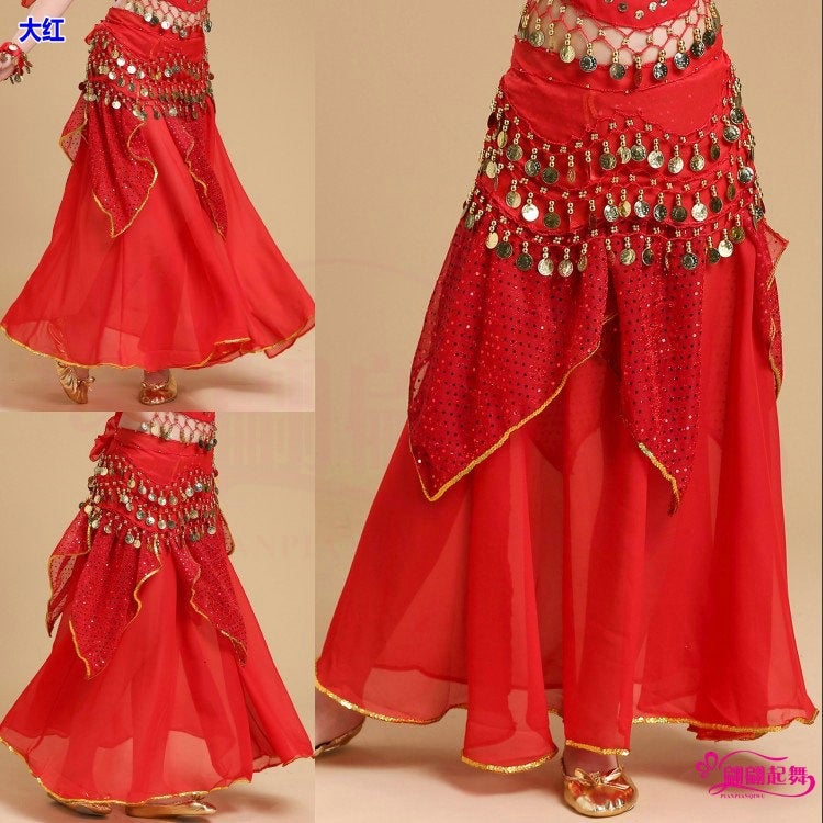 New Children'S Indian Dance Table Performance Clothing Children'S Ethnic Style Xinjiang Dance Belly Dance Skirt Phnom Penh Highlights Skirt - Image 2
