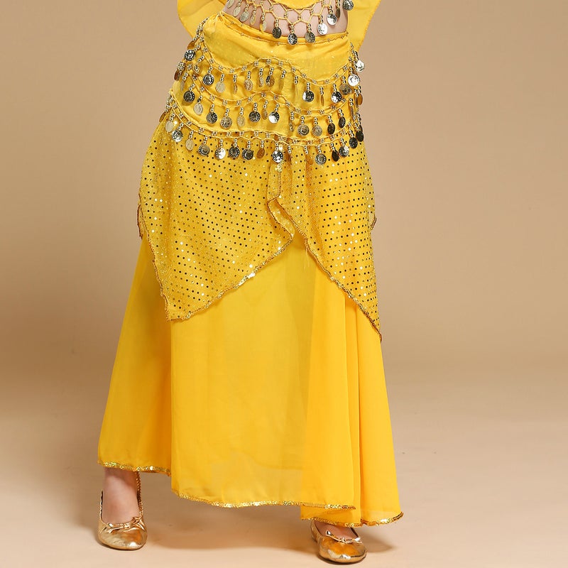New Children'S Indian Dance Table Performance Clothing Children'S Ethnic Style Xinjiang Dance Belly Dance Skirt Phnom Penh Highlights Skirt - Image 4