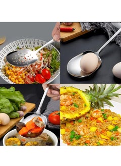 Oasisgalore 2-Pack Large Serving Spoons Set，Stainless Steel Slotted & Serving Spoons, 9.8" Buffet Utensils  - Image 4