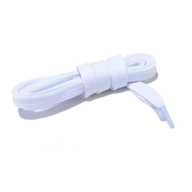 Curtual Wide Flat Athletic Shoelaces with Wide Shoelaces Flat Shoe Laces [2 Pairs] for Sneakers and Shoes 72" inches (183 cm) White - Image 3