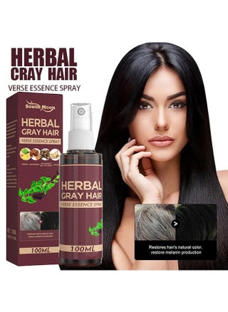 Herbal Gray Hair Verse Essence Spray 100ml, Dark Anti Graying Hair Serum for Men and Women, Nutrient Natural Darkening, Promoting Healthier and Thicker Hair 100ml - pzsku/ZFC5E47FDB4A16235D017Z/45/1744783542/3976ba4c-18f1-4a01-8689-e78ffbacc94a