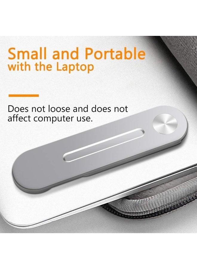 Laptop Phone Holder, Slim Portable Foldable Monitor Side Mount for Laptop or Desktop, Adjustable Smartphone Stand, Computer Monitor Expansion Bracket, Compatible with Any Phone, Silver - Image 5