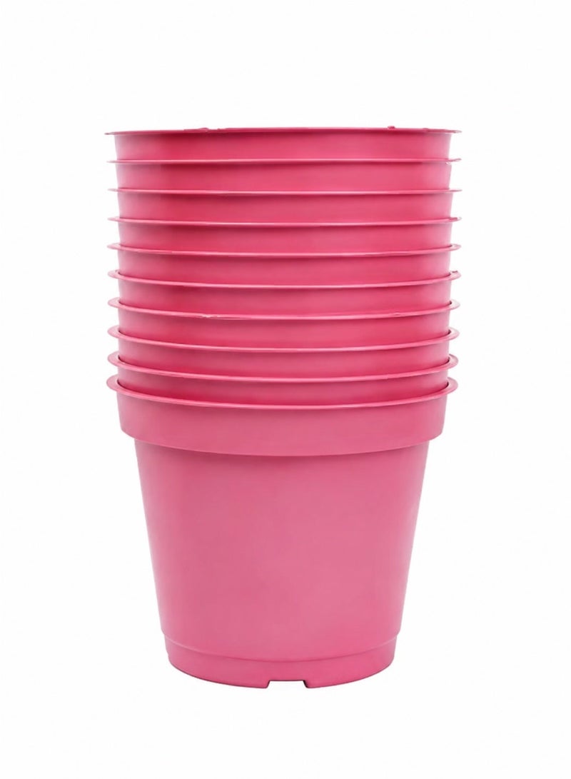 10-Piece Pcshome Simple Plant Pot Set Pink
