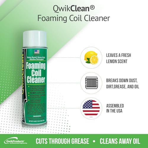 QwikProducts Foaming Coil Cleaner for AC Unit, Heating, Refrigerator, Air Conditioner No Rinse Coil Cleaner Spray Breaks Down Dirt, Dust, Grease, and Oil - Image 2