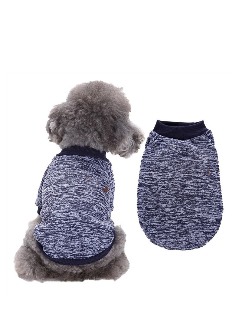 Loquat Pet Dog Sweater Autumn And Winter Nave Blue - Image 3