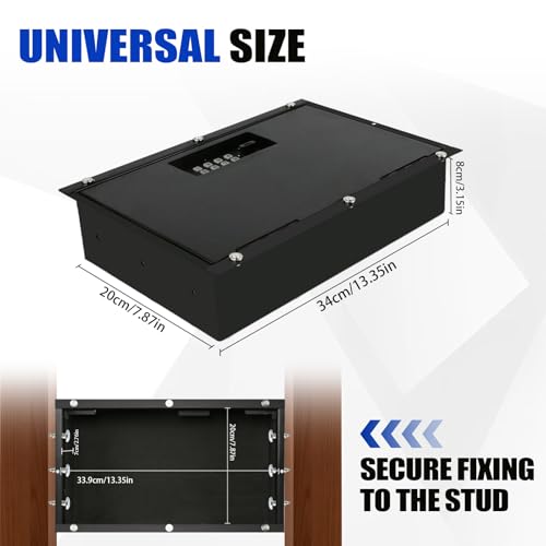 Ryansunoro Hidden In Wall Safe - Electronic Hidden Wall Safe for Home and Office, Fits Between 16 Inch Studs, with Magnetic Vent Cover and Digital Keypad to Secure Cash, Jewelry, Documents - Image 2