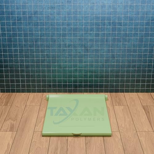 TAXAN POLYMERS Taxan Indian Toilet Seat Cover for Square Commode (21 Inch Orissa Pan) | Hard Plastic PP | Non Soft Close | Green Bathroom Toilet Lid with Easy Installation Kit | 56 x 42 cm - Image 3
