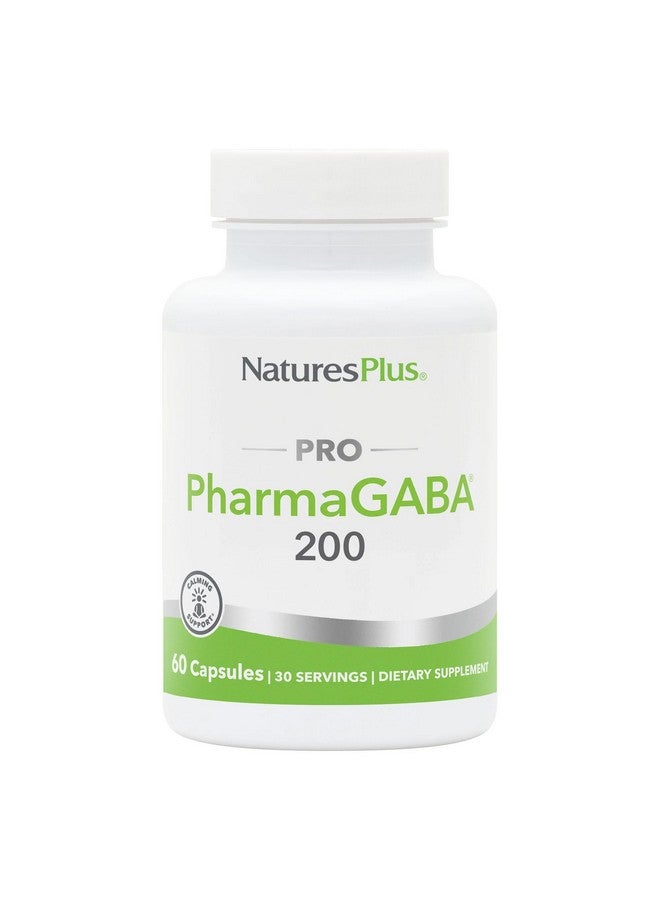 Natures Plus NaturesPlus PRO PharmaGABA - 60 Capsules - Promotes Calm, Relaxation & Focus - Non-GMO, Vegetarian, Gluten Free - 30 Servings - Image 1