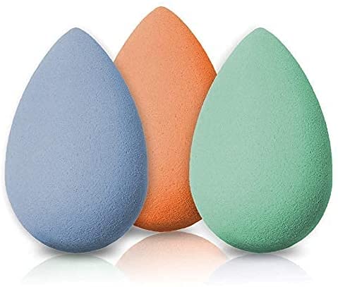 Fennec Mart Makeup Sponge Pro Beauty Blender Water Drop Shape Puff  EcoFriendly for DryWet Use  Multicolor Set3 - Image 1