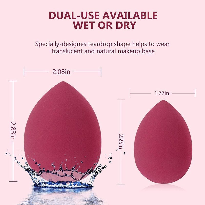 Fennec Mart Makeup Sponge Pro Beauty Blender Water Drop Shape Puff  EcoFriendly for DryWet Use  Multicolor Set3 - Image 2