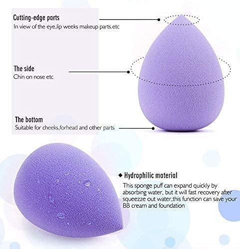 Fennec Mart Makeup Sponge Pro Beauty Blender Water Drop Shape Puff  EcoFriendly for DryWet Use  Multicolor Set3 - Image 3