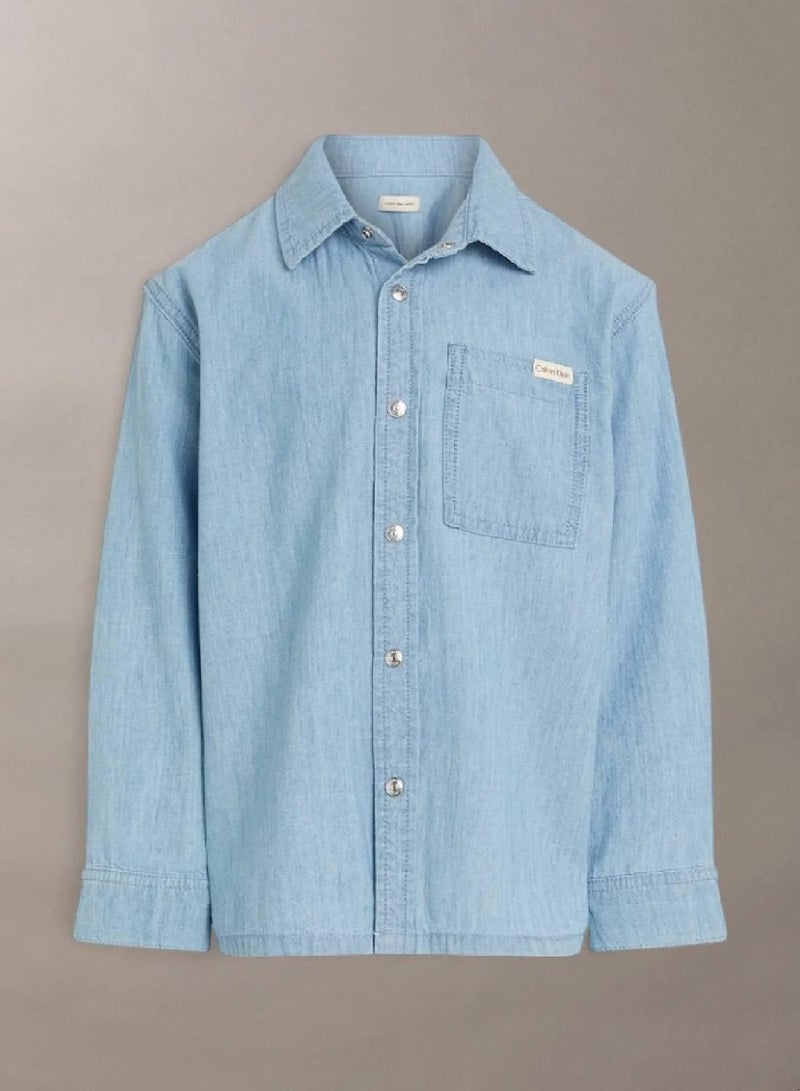 كالفن كلاين جينز قميص من الجينز بقصة واسعة - Image 4