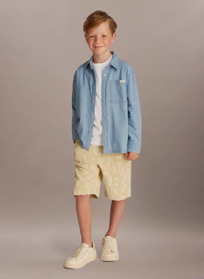 كالفن كلاين جينز قميص من الجينز بقصة واسعة - Image 3