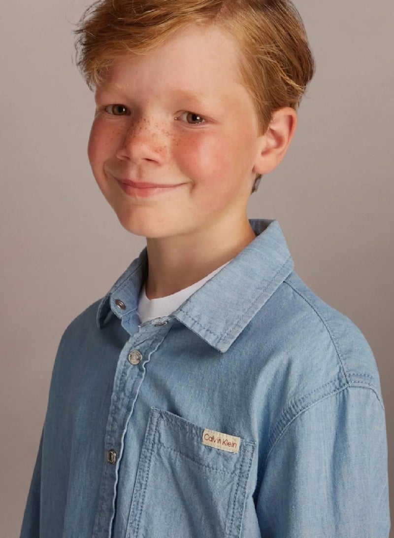 كالفن كلاين جينز قميص من الجينز بقصة واسعة - Image 2