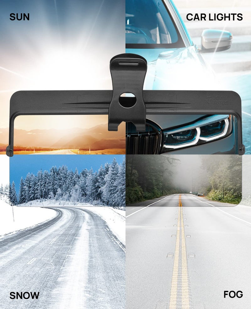 JOYTUTUS Sun Visor for Car, Universal Anti-Glare Polarized Sun Visor Extender Easy to Install, UV400 Car Visor Extension Protect from Glare/UV Ray/Stray Light, Safe Driving for Car - Image 3