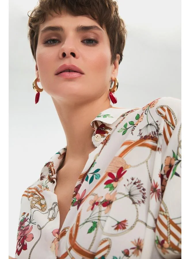 JUNE June Women Oversize/Loose Fit 100% Viscose Fited Shirt Multicolor