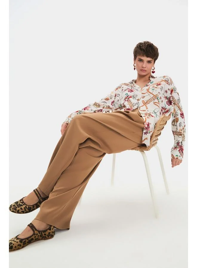 JUNE June Women Oversize/Loose Fit 100% Viscose Fited Shirt Multicolor