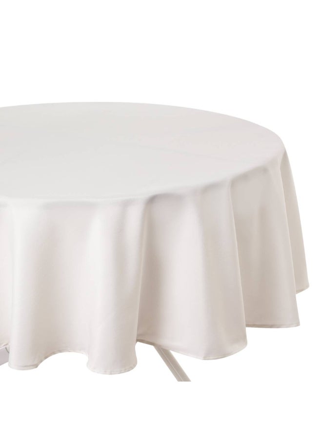atmosphera Stain Resistant Table Cloth Ivory White 180cm 103901A - Image 1