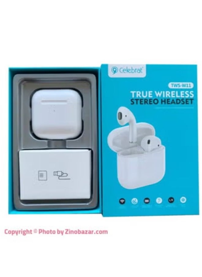 Celebrat - Celebrat TWS-W11 Wireless Earbuds – Clear Sound, Comfortable Fit, Touch Control - Image 1