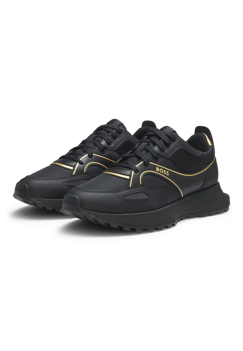 BOSS Trainers with logo and piping detail