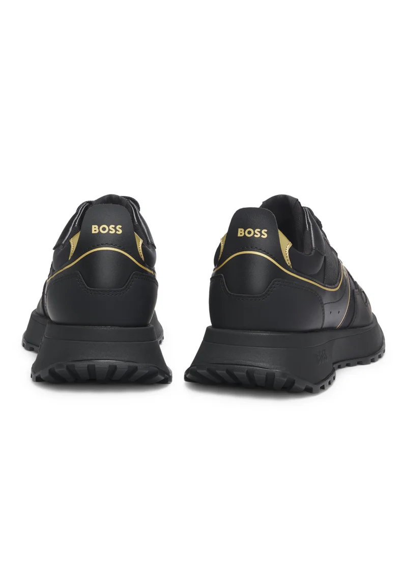 BOSS Trainers with logo and piping detail