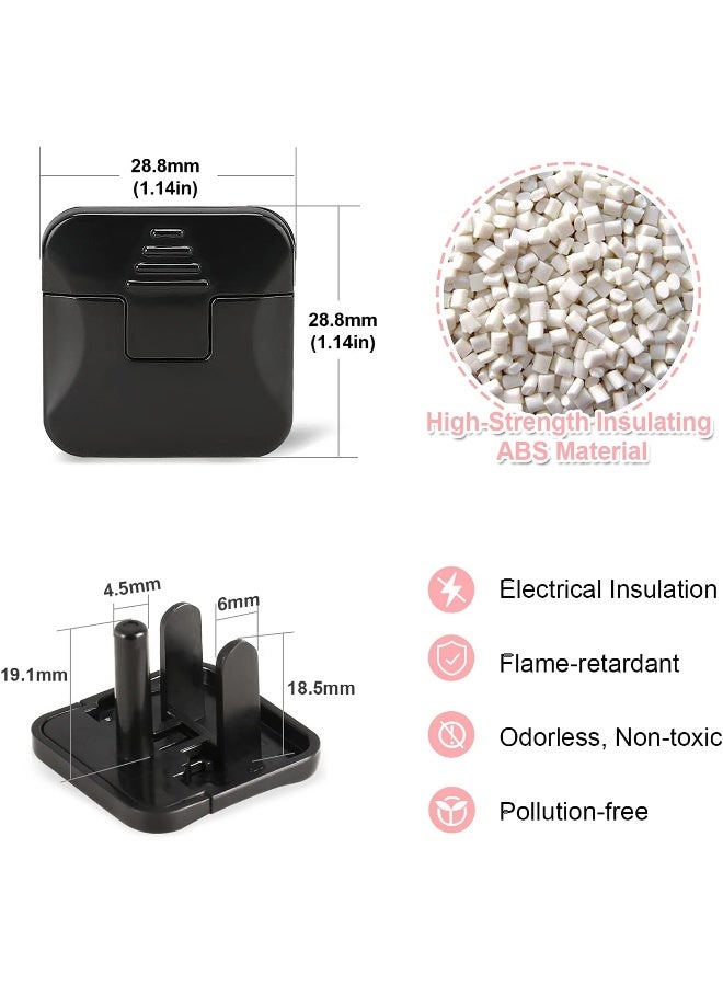 Babepai Outlet Covers 38-Pack Black Child Proof Electrical Protector Safety Improved Baby Safety Plug Covers - Image 3