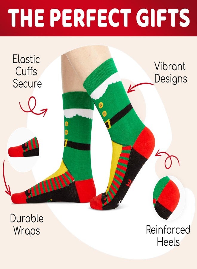 Happy Pop HAPPYPOP Christmas Elf Gifts Stocking Socks - Little Elf Socks for Women Men, Xmas Stocking Stuffers for Adults with Greeting Card - Image 2