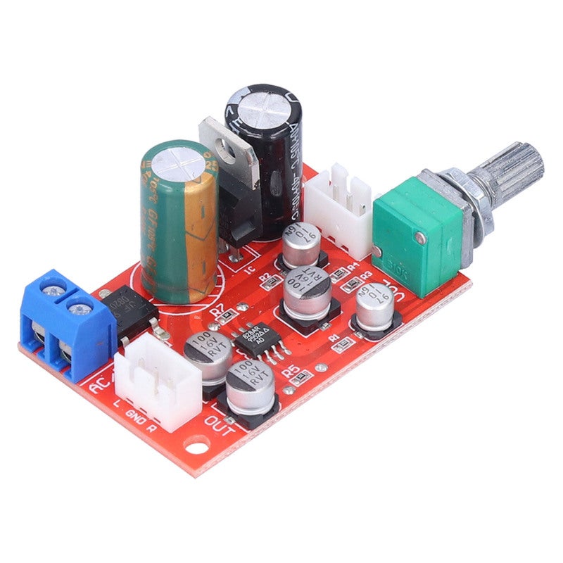 Preamplifier Board AD828 Single Power Supply SMD Technology - Volume Potentiometer DC 7V-24V AC 6V-16V PCB for Audio Amplifier - Image 4