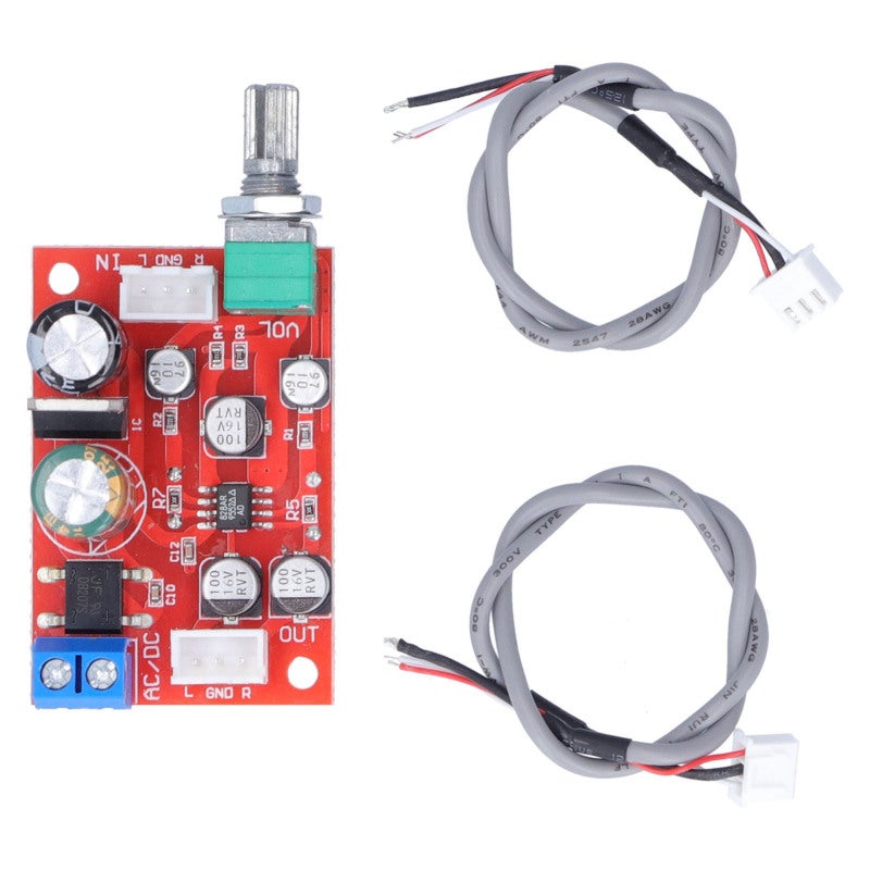 Preamplifier Board AD828 Single Power Supply SMD Technology - Volume Potentiometer DC 7V-24V AC 6V-16V PCB for Audio Amplifier - Image 1